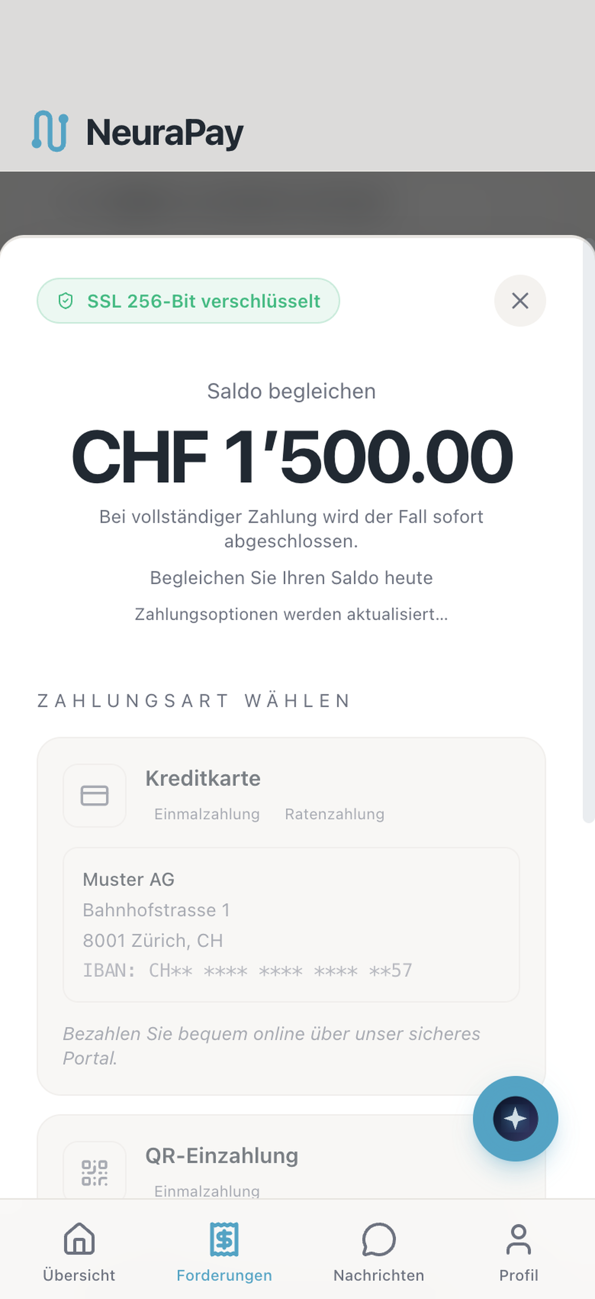 Schuldnerportal — Flexible Zahlungsoptionen
